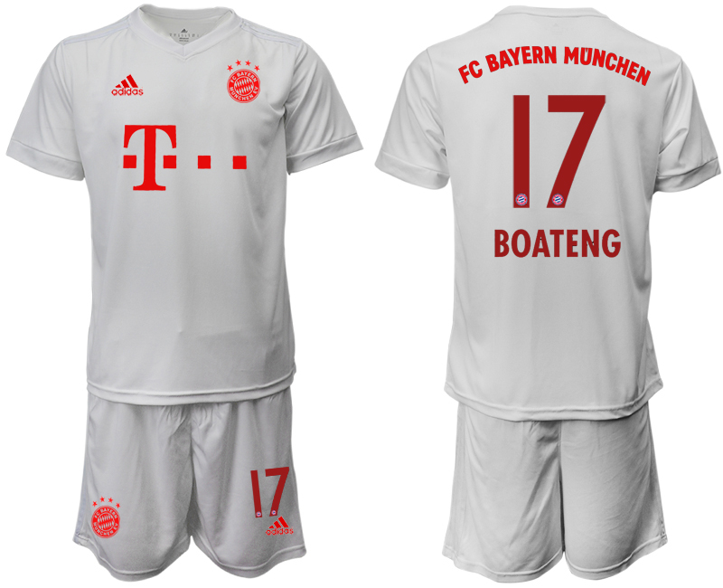 Men 2020-2021 club Bayern Munich away #17 white goalkeeper Soccer Jerseys